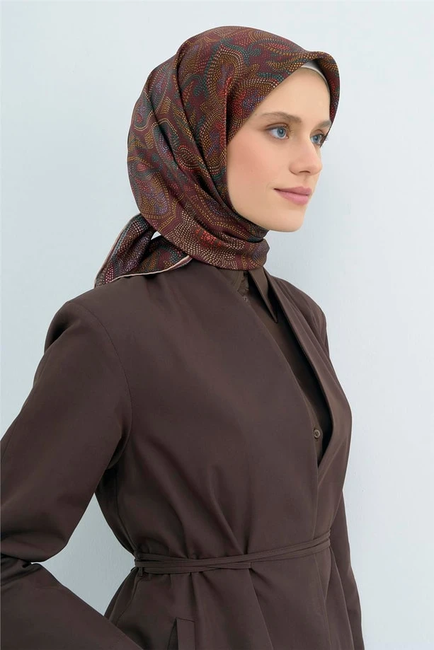 34 Armine Twill İpek Eşarp 9540D