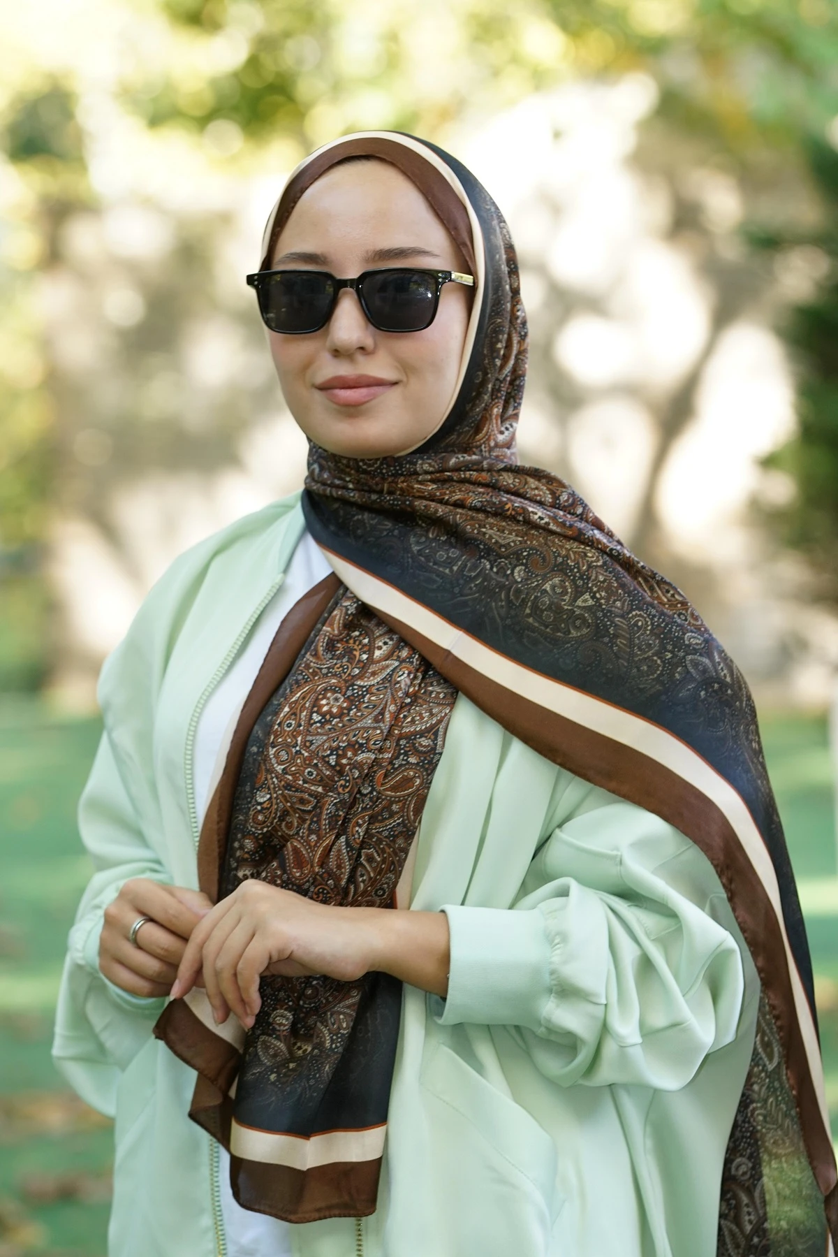 ACI KAHVE Loryan Scarf Zerre Degrade Etnik Şal