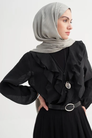 AÇIK GRİ Carell Simetrik Jakar İtalyan İpekli Şal