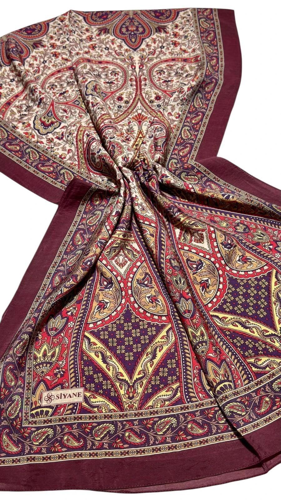 BORDO Siyane Scarf Etnik Cupra Desen Şal