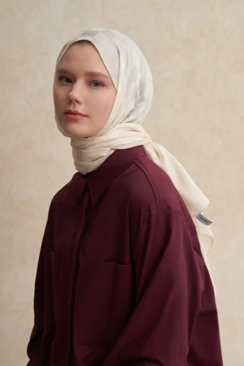 İNCİ Carell Dama Jakar İtalyan İpekli Şal