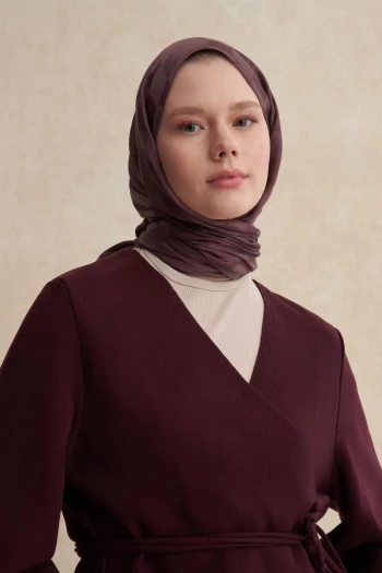 Koyu Gül Kurusu Carell Dama Jakar İtalyan İpekli Şal