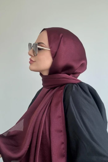 Koyu Vişne Loryan Scarf Perla Abiye Şal