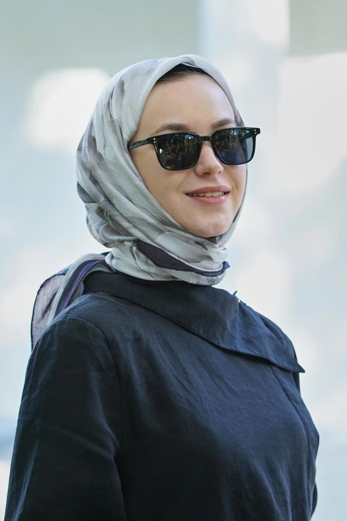 LACİVERT GRİ Loryan Scarf Diamond Elisa Eşarp