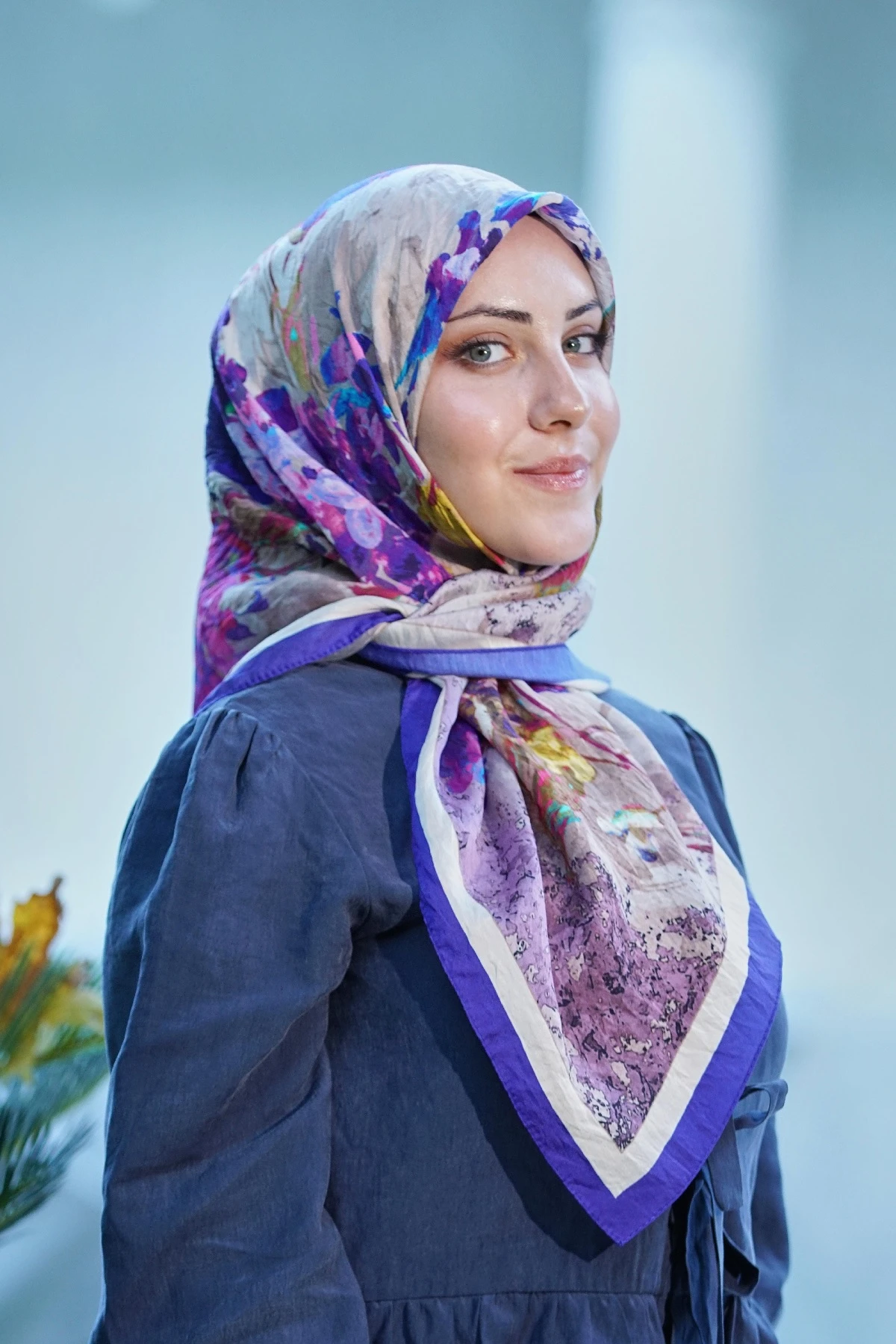 MÜRDÜM Loryan Scarf Duman Desen Henna Eşarp
