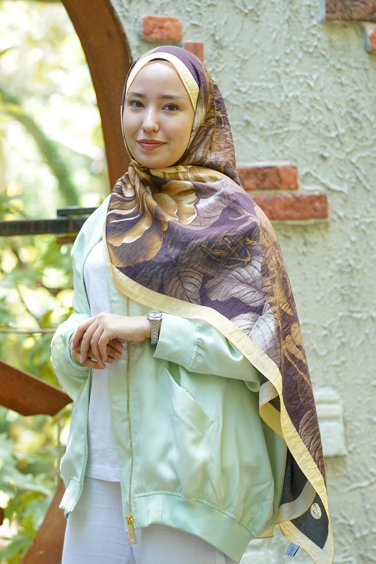 Sarı Loryan Scarf Diamond Dina Şal
