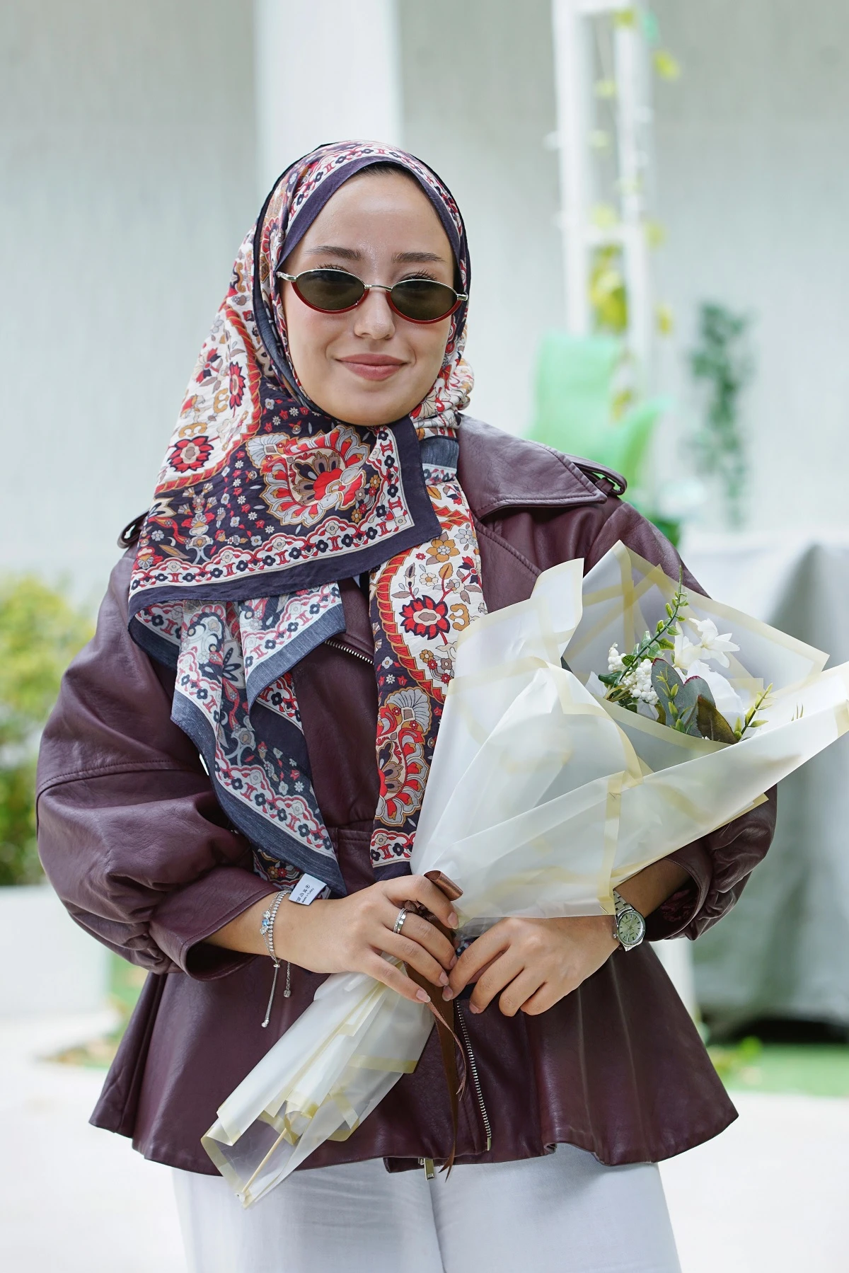 Siyah-Kırmızı Loryan Scarf Diamond Adel Şal