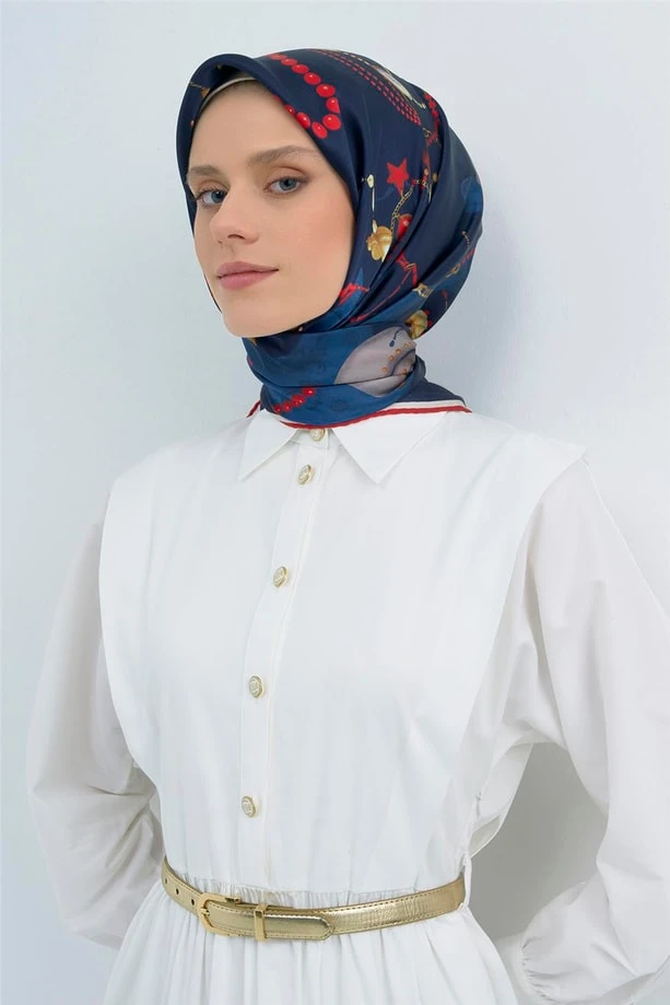 02 Armine Twill İpek Eşarp 9527D