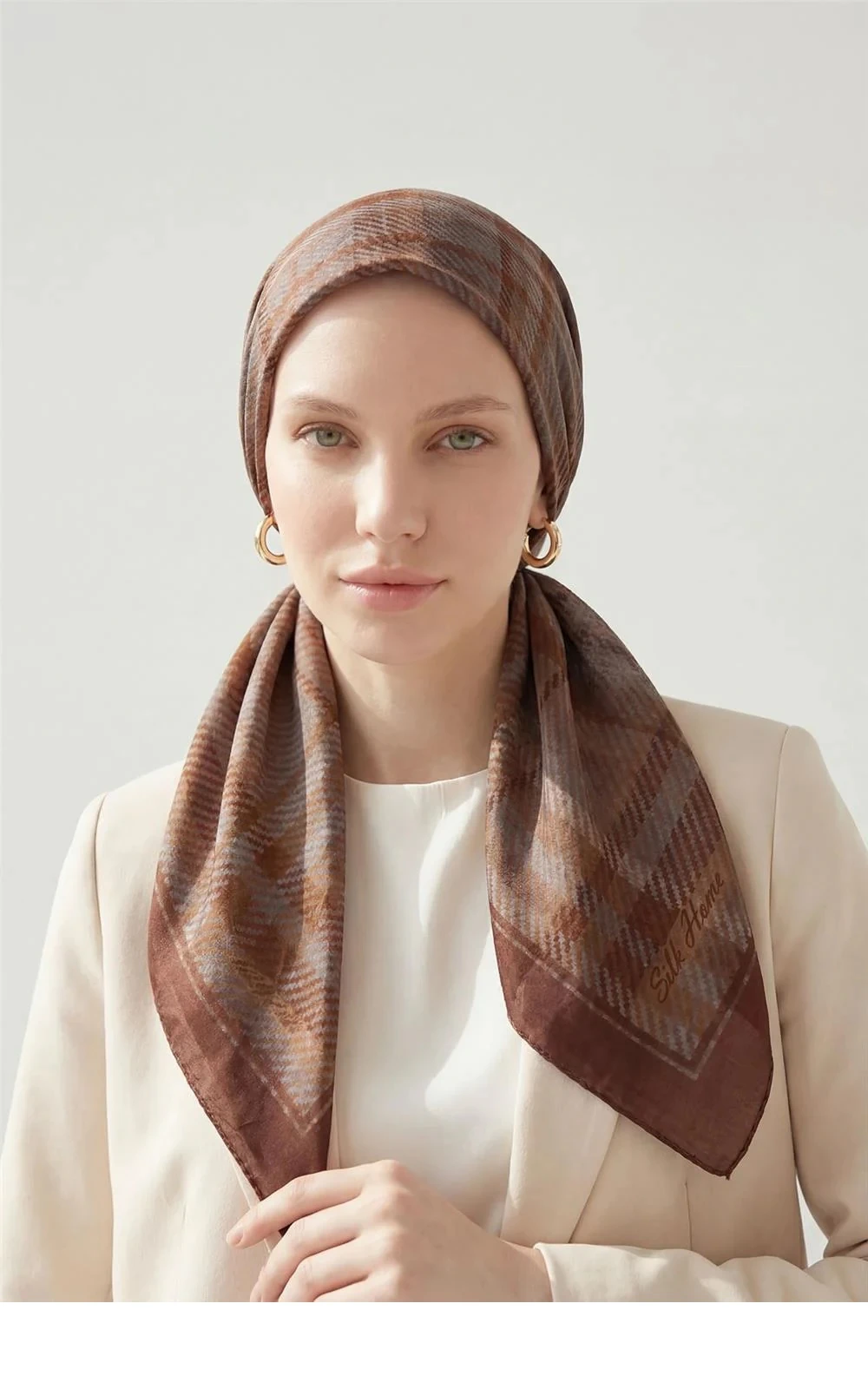 02 Silk Home Ekose Desen Velora Eşarp