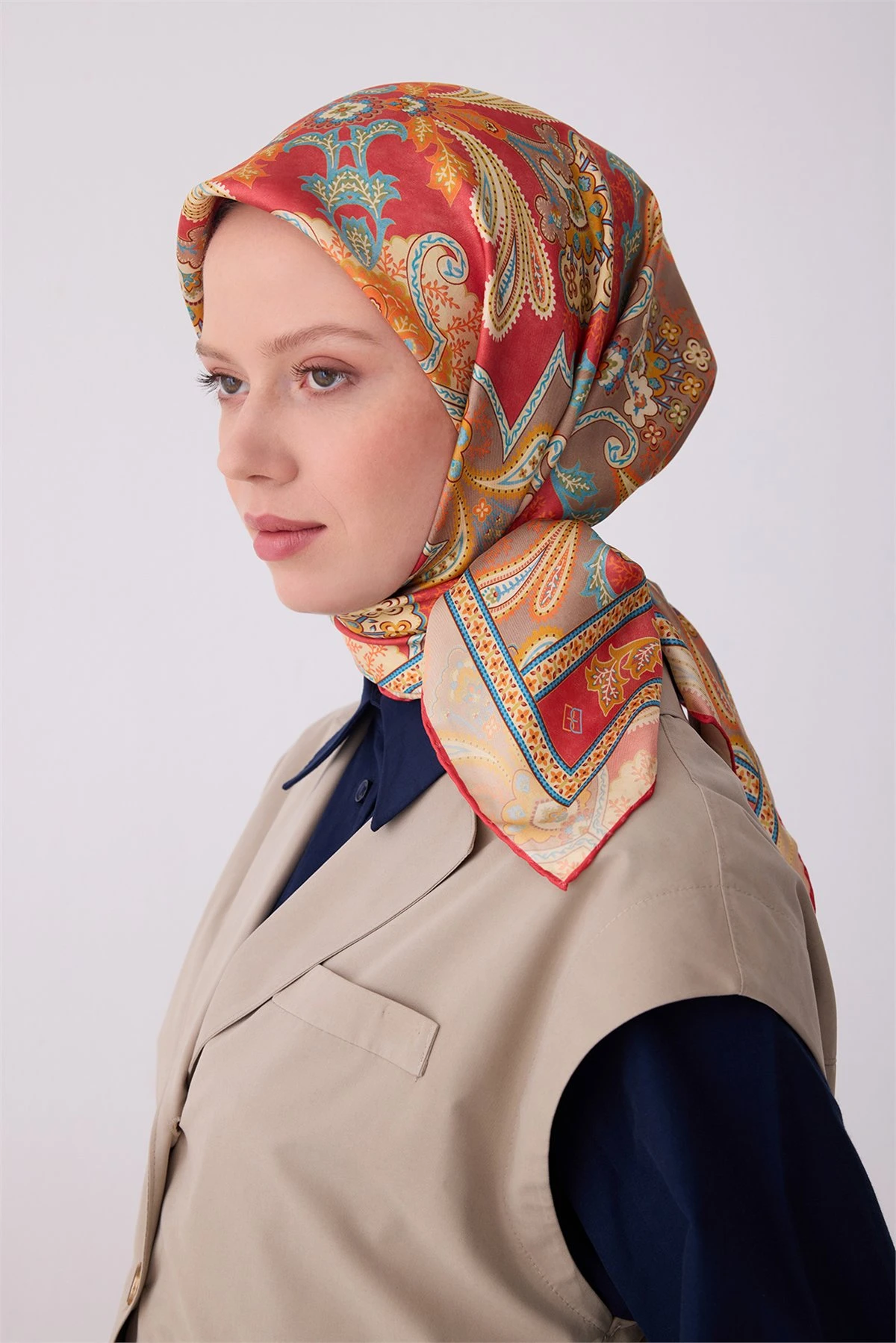 03 Belli Twill İpek Eşarp 4304D