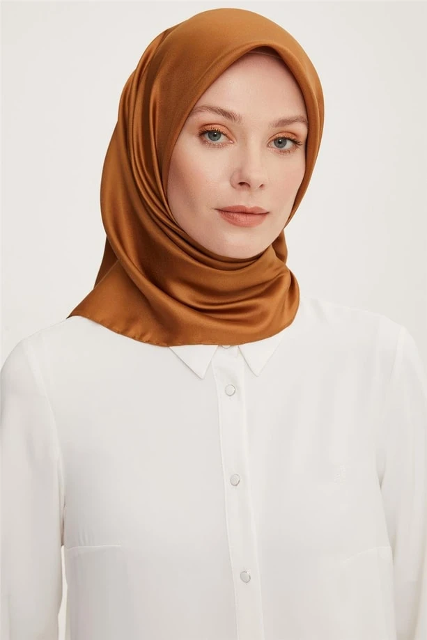 12 Armine Twill Düz Boyalı Eşarp