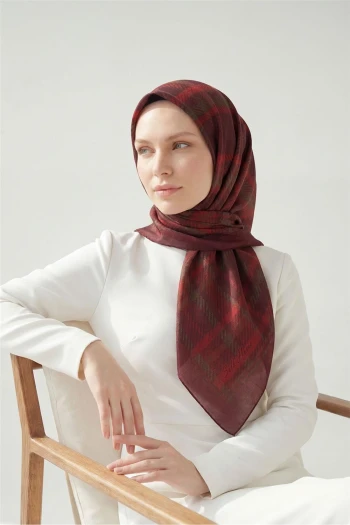 16 Silk Home Ekose Desen Velora Eşarp