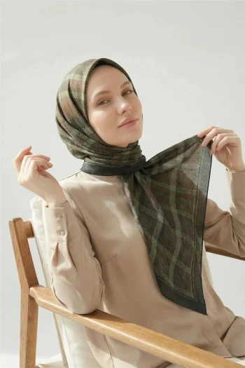 21 Silk Home Ekose Desen Velora Eşarp