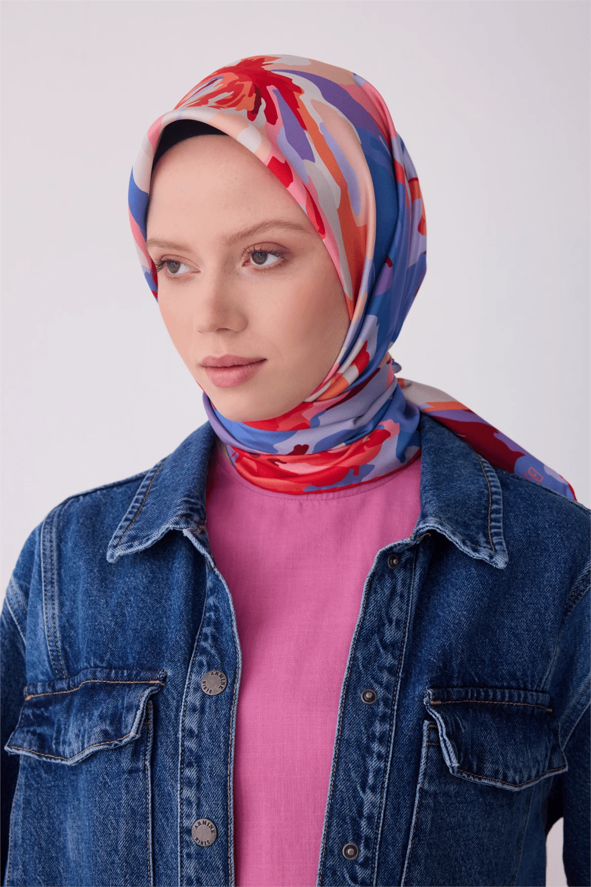 55 Belli Twill İpek Eşarp 4315D