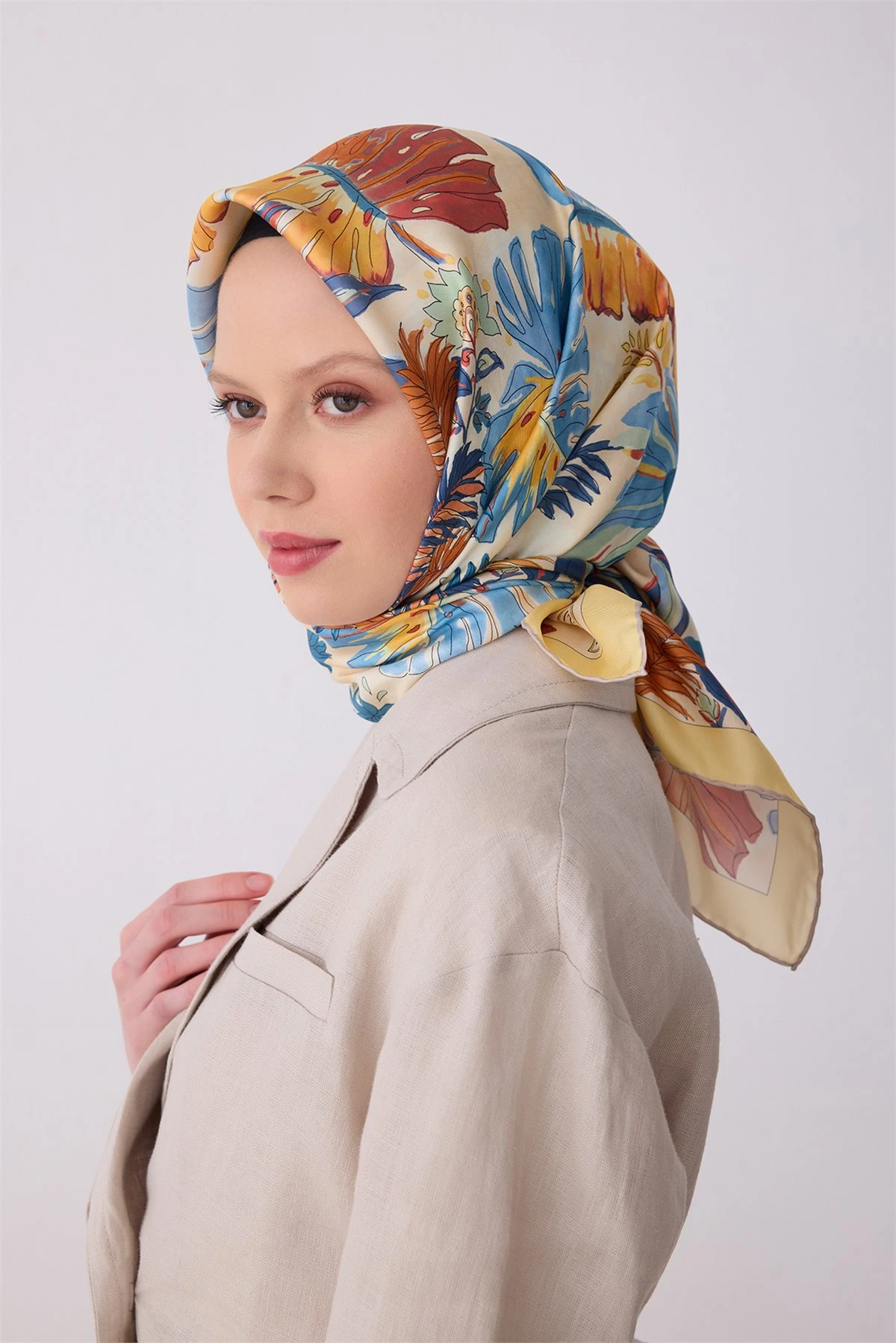 80 Belli Twill İpek Eşarp 4323D