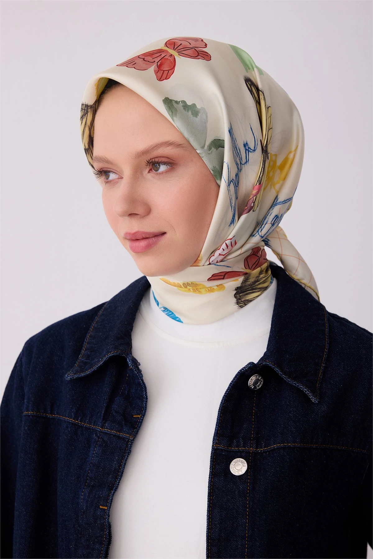 80 Belli Twill İpek Eşarp 4329D