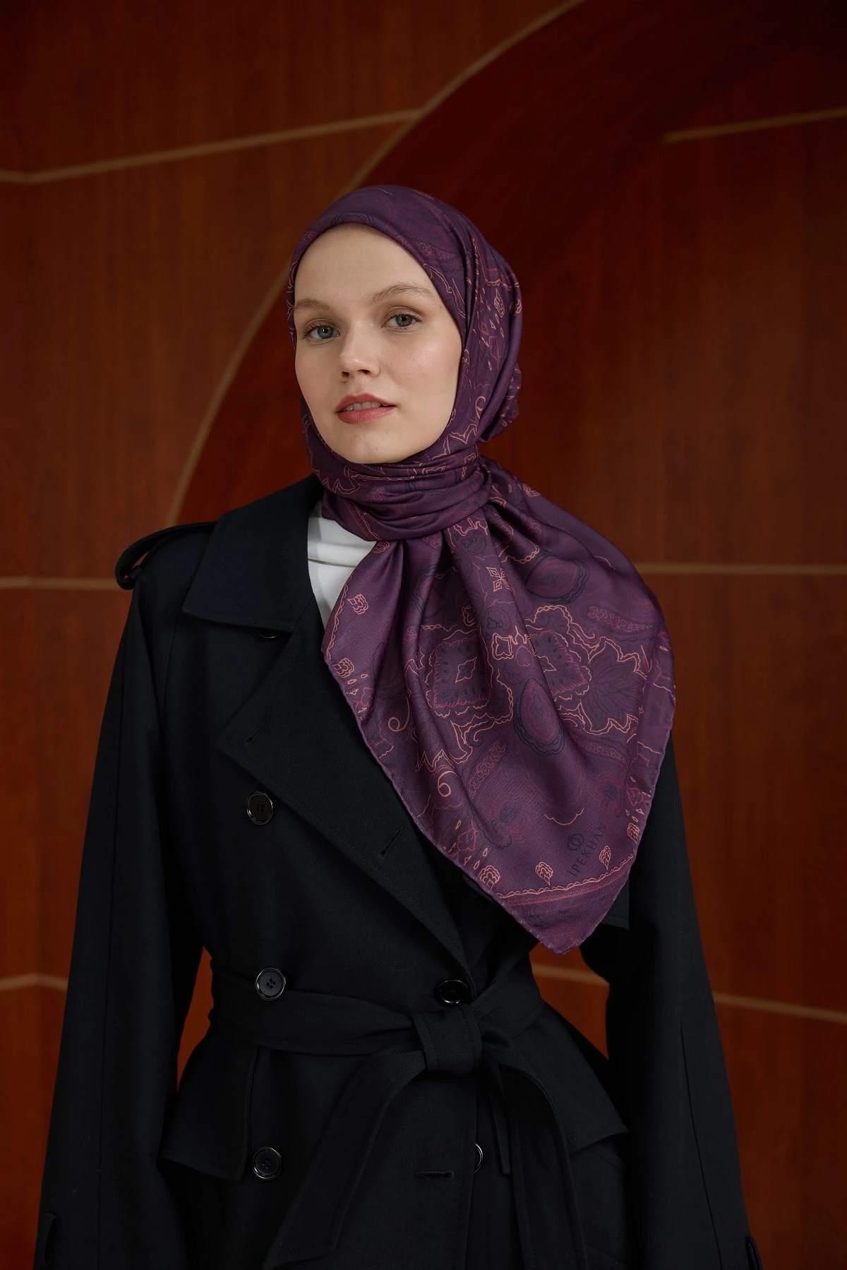 Açık Mor İpekhan Winter Bloom Soft Eşarp 1243