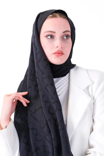 SİYAH Harem Scarf Diamond Asel Şal