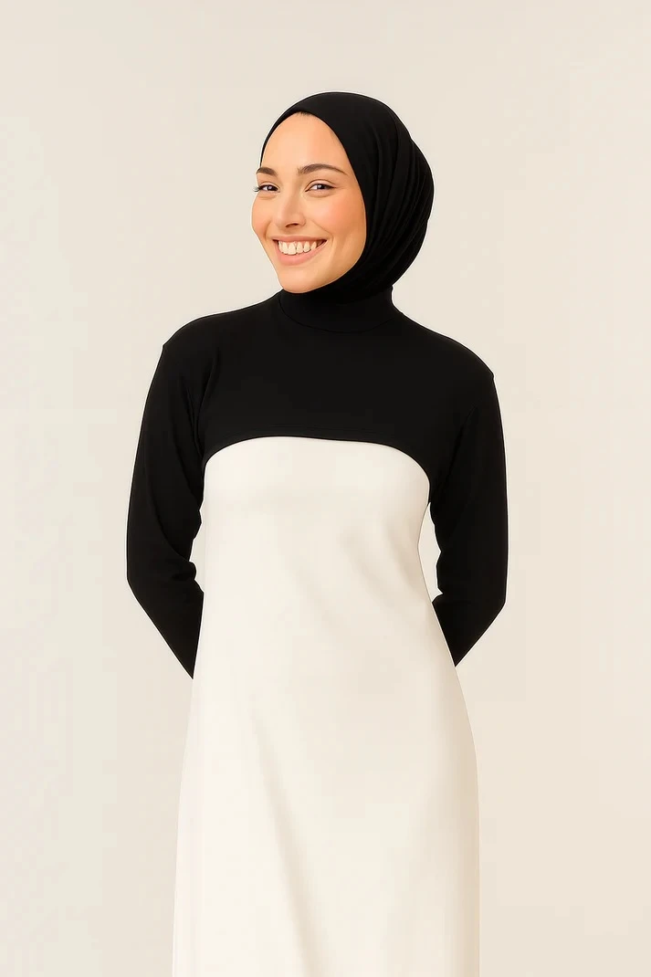 SİYAH Sima Geniş Boyunluklu Kolluk