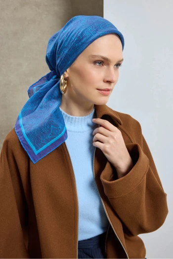 16 Silk Home Tencel Etnik Desen Monare Eşarp