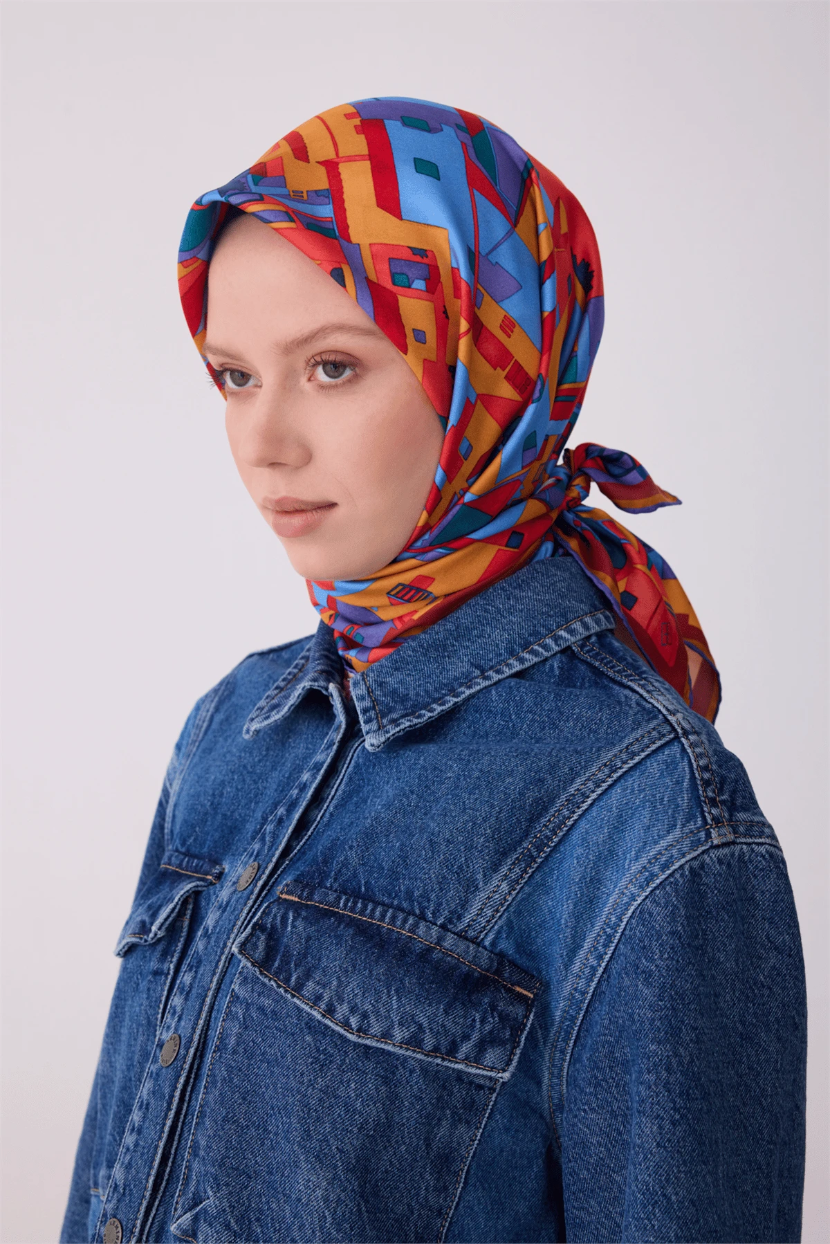 55 Belli Twill İpek Eşarp 4307D