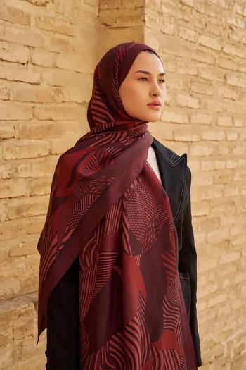 BORDO ED Scarf Hazel Floş Viskon Şal