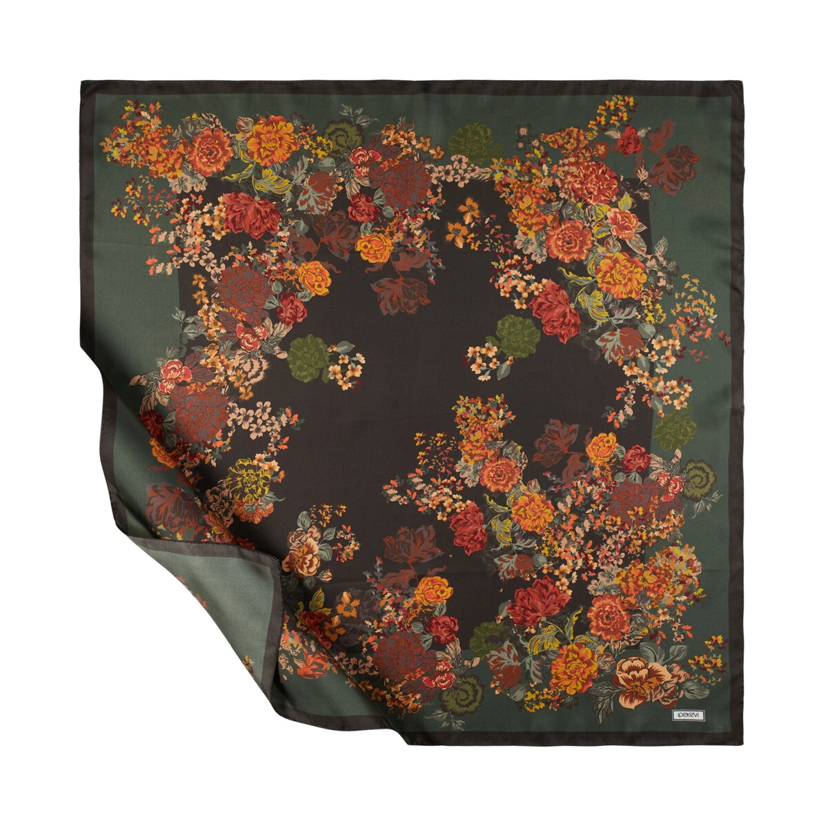 HAKİ YEŞİLİ İpekevi İpek Eşarp 1226