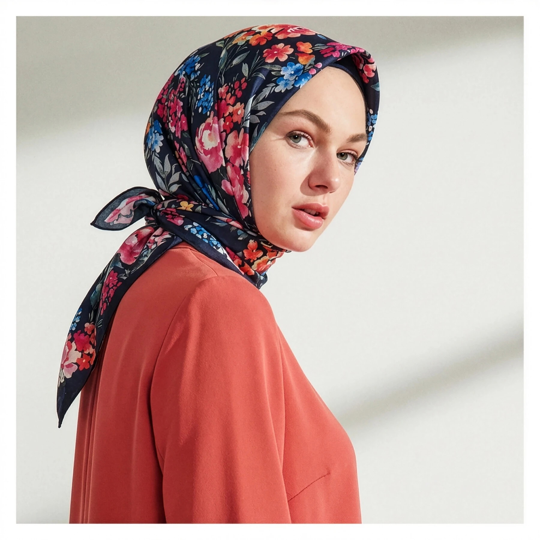 LACİVERT İpekevi İpek Eşarp 1201