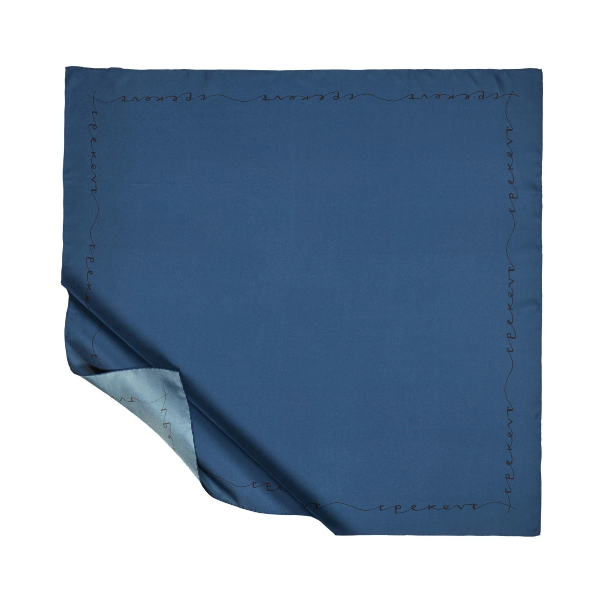 Okyanus Mavi İpekevi İpek Eşarp 1114