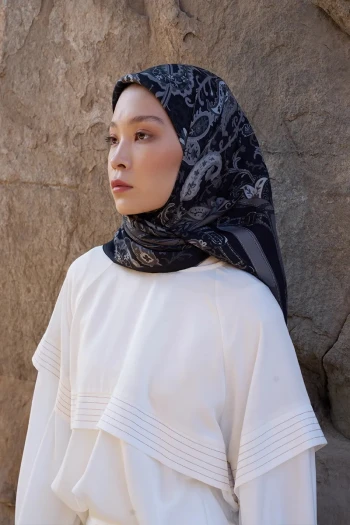 SİYAH ED Scarf Glaze Mistral Desen Eşarp