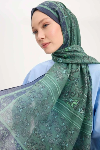 02 Silk Home Çiçek Desen Tencel Monare Şal