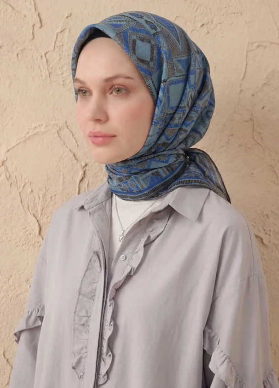 03 Silk Home Geometrik Soft Eşarp