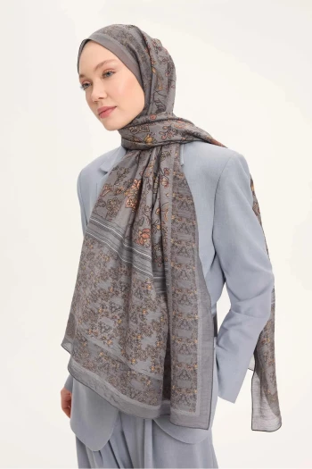 06 Silk Home Çiçek Desen Tencel Monare Şal
