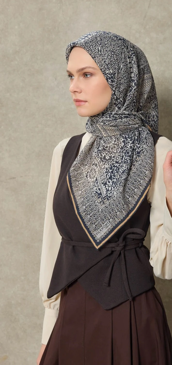 09 Silk Home Tencel Madalyon Desen Monare Eşarp