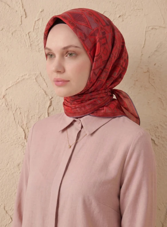 10 Silk Home Geometrik Soft Eşarp