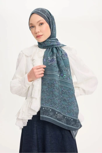 12 Silk Home Çiçek Desen Tencel Monare Şal