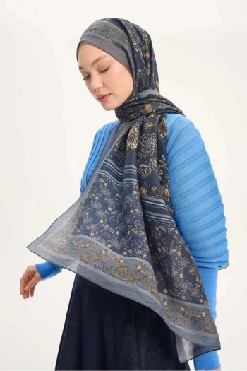 14 Silk Home Çiçek Desen Tencel Monare Şal