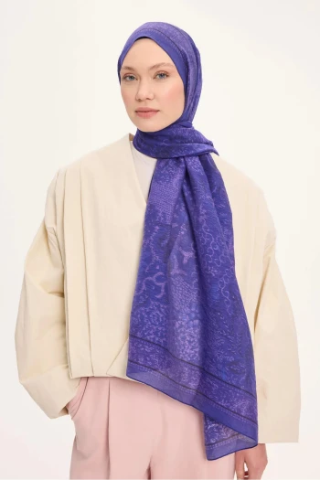 14 Silk Home Vintage Botanik Desen Monare Şal