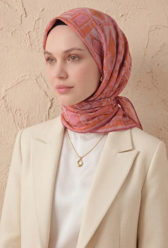 20 Silk Home Geometrik Soft Eşarp