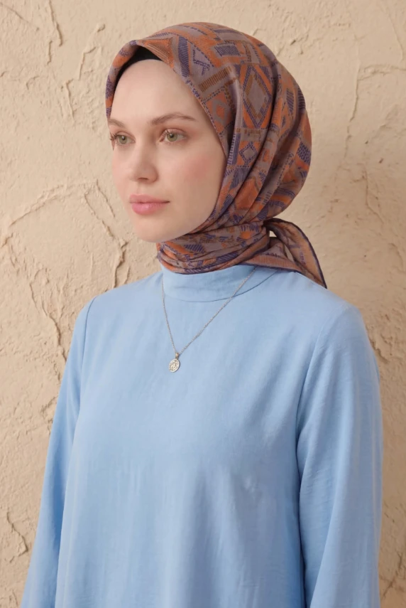 22 Silk Home Geometrik Soft Eşarp