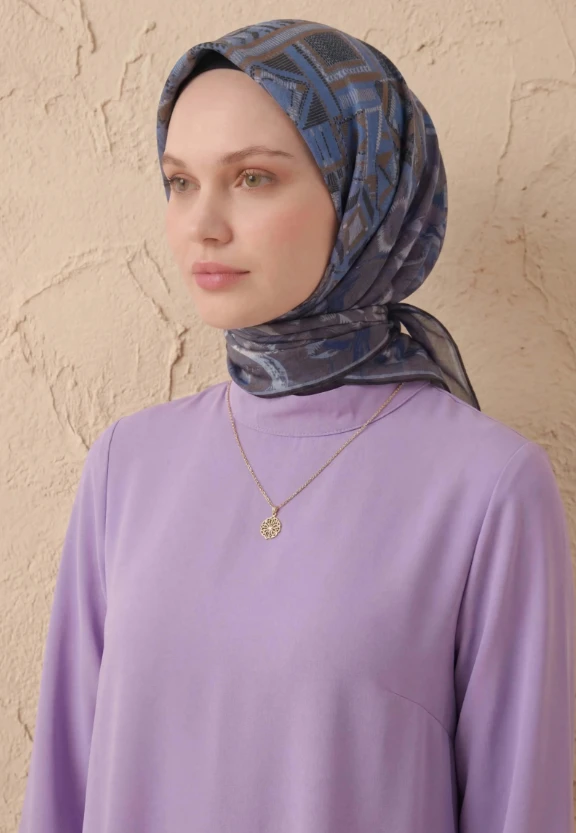 25 Silk Home Geometrik Soft Eşarp