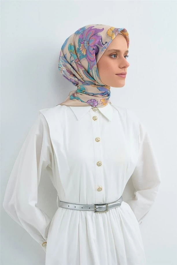 35 Armine Twill İpek Eşarp 9523D