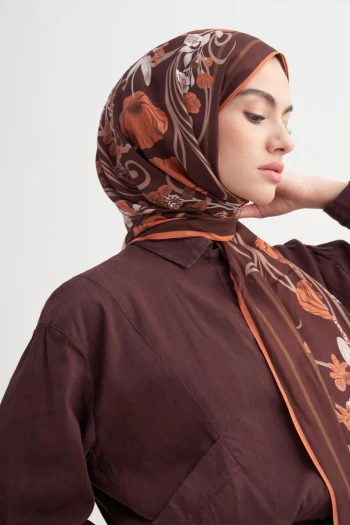 ACI KAHVE Carell Rose İncira Viskon Şal