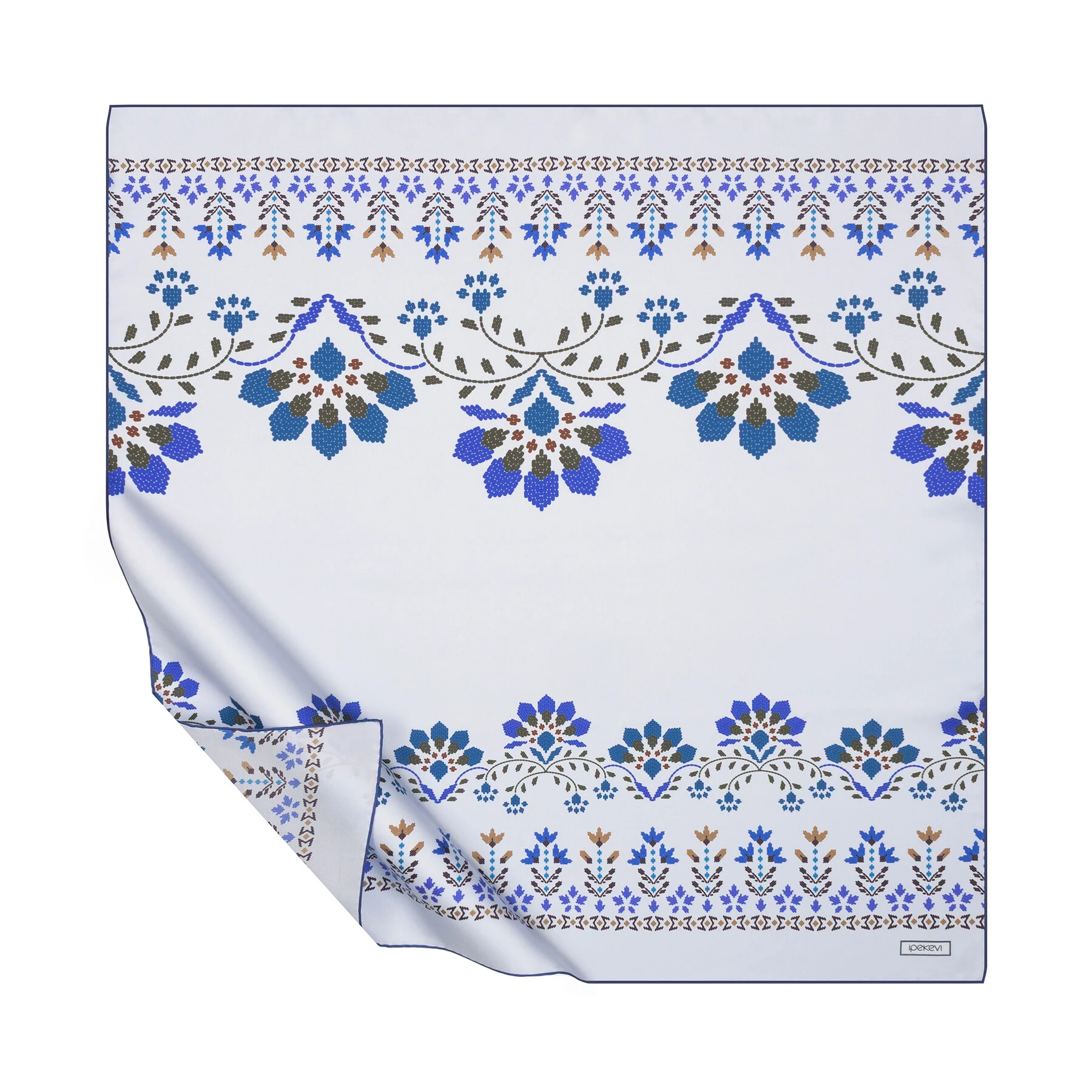 Bebe Mavisi İpekevi İpek Eşarp 1378