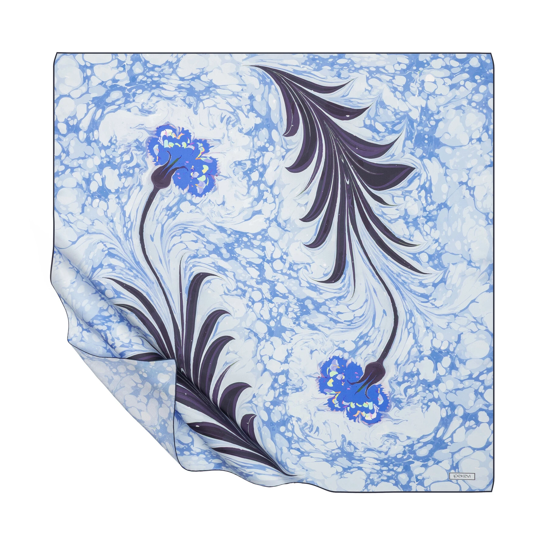 Buz Beyazı İpekevi İpek Eşarp 1387