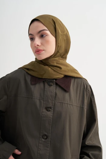 Ceviz Carell Monogram Desen Rina Floş Jakar Şal