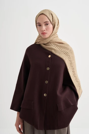 Dore Carell Elenora Monogram Floş Şal