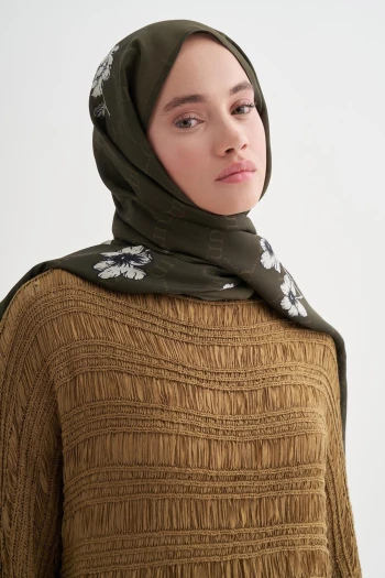 HAKİ Carell Floriva Monogram Floş Şal