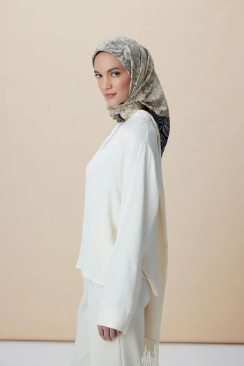 HAKİ Maisa Kün Mulberry Twill İpek Eşarp