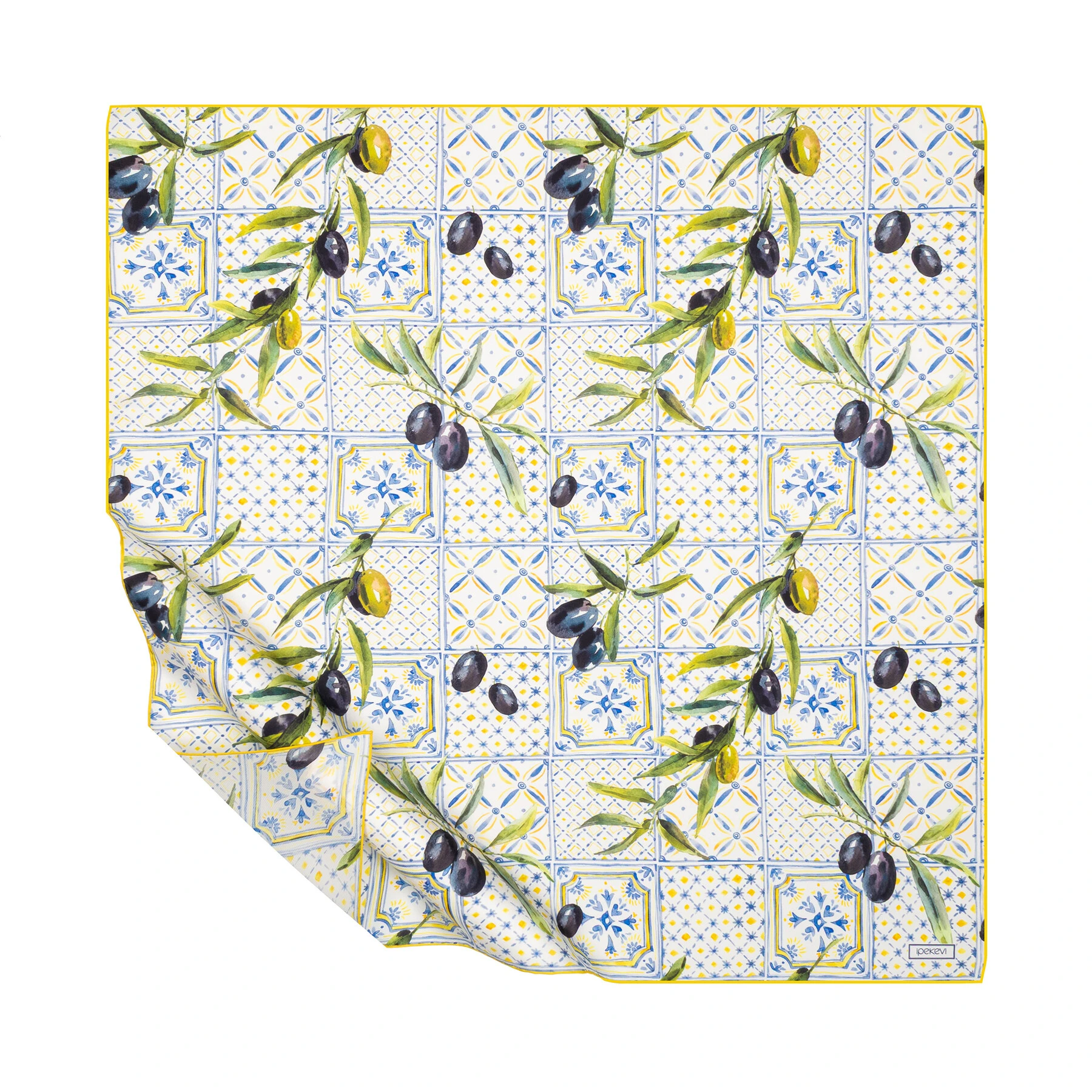 Krem Sarı İpekevi İpek Eşarp 1379